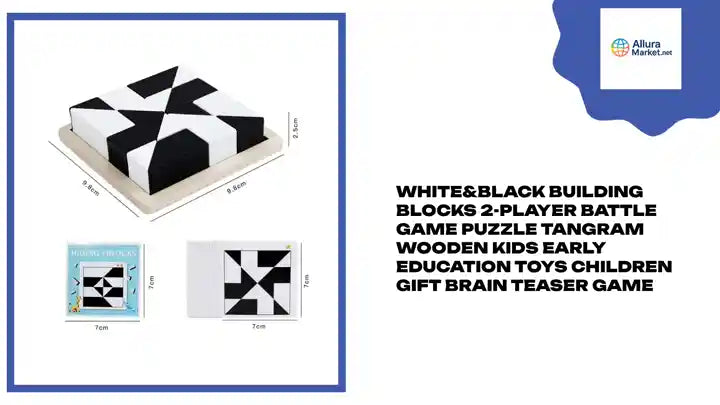 White&Black Building Blocks 2-Player Battle Game Puzzle Tangram Wooden Kids Early Education Toys Children Gift Brain Teaser Game by@Outfy