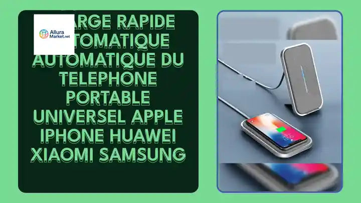 Compatible with Apple, Le Chargeur Sans Fil Convient A La Charge Rapide Automatique Automatique Du Telephone Portable Universel Apple IPhone Huawei Xiaomi Samsung by@Outfy