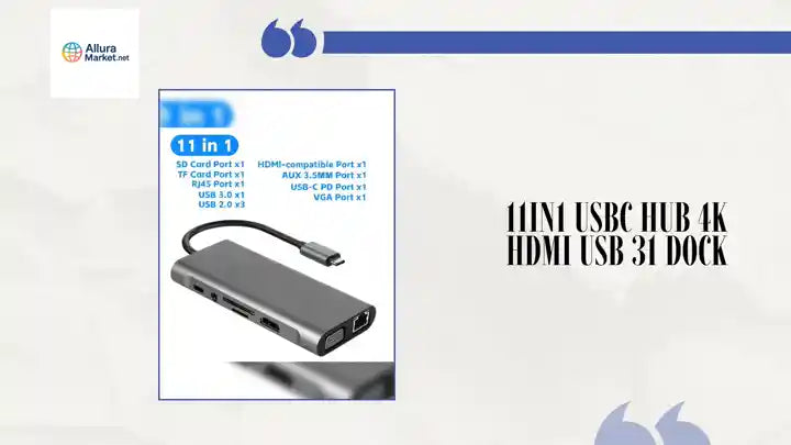11in1 USBC Hub 4K HDMI USB 31 Dock by@Outfy