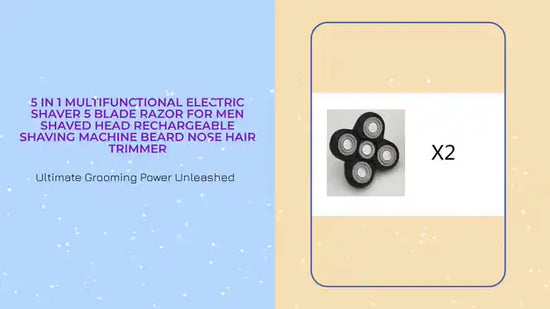 5 In 1 Multifunctional Electric Shaver 5 Blade Razor For Men Shaved Head Rechargeable Shaving Machine Beard Nose Hair Trimmer by@Outfy