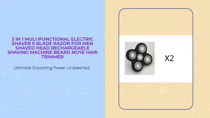 5 In 1 Multifunctional Electric Shaver 5 Blade Razor For Men Shaved Head Rechargeable Shaving Machine Beard Nose Hair Trimmer by@Outfy